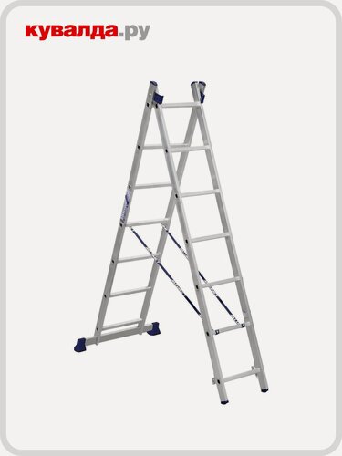 Изображение товара Лестница-стремянка двухсекционная алюмет 5207 2х 7