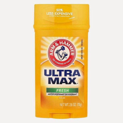 Изображение товара Arm & Hammer, UltraMax, Твердый дезодорант антиперспирант мужской, FRESH, 73 г