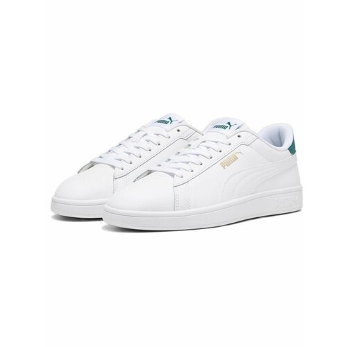 фото Кеды puma smash 3.0 l, полнота f, размер 9 uk, белый, зеленый