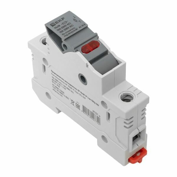 Предохранитель-разъединитель DF 10х38 1п (тип ПВЦ), EKF DF101-E (1 шт.) — фото 1