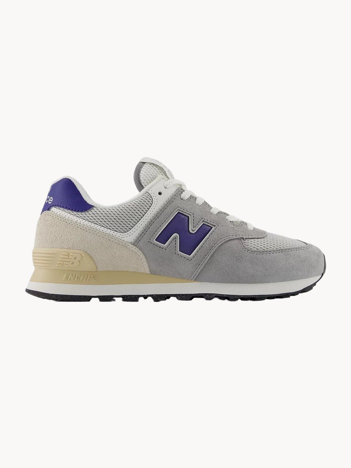 Кроссовки New Balance 574, размер 9,5 US, серый/бежевый/темно-синий