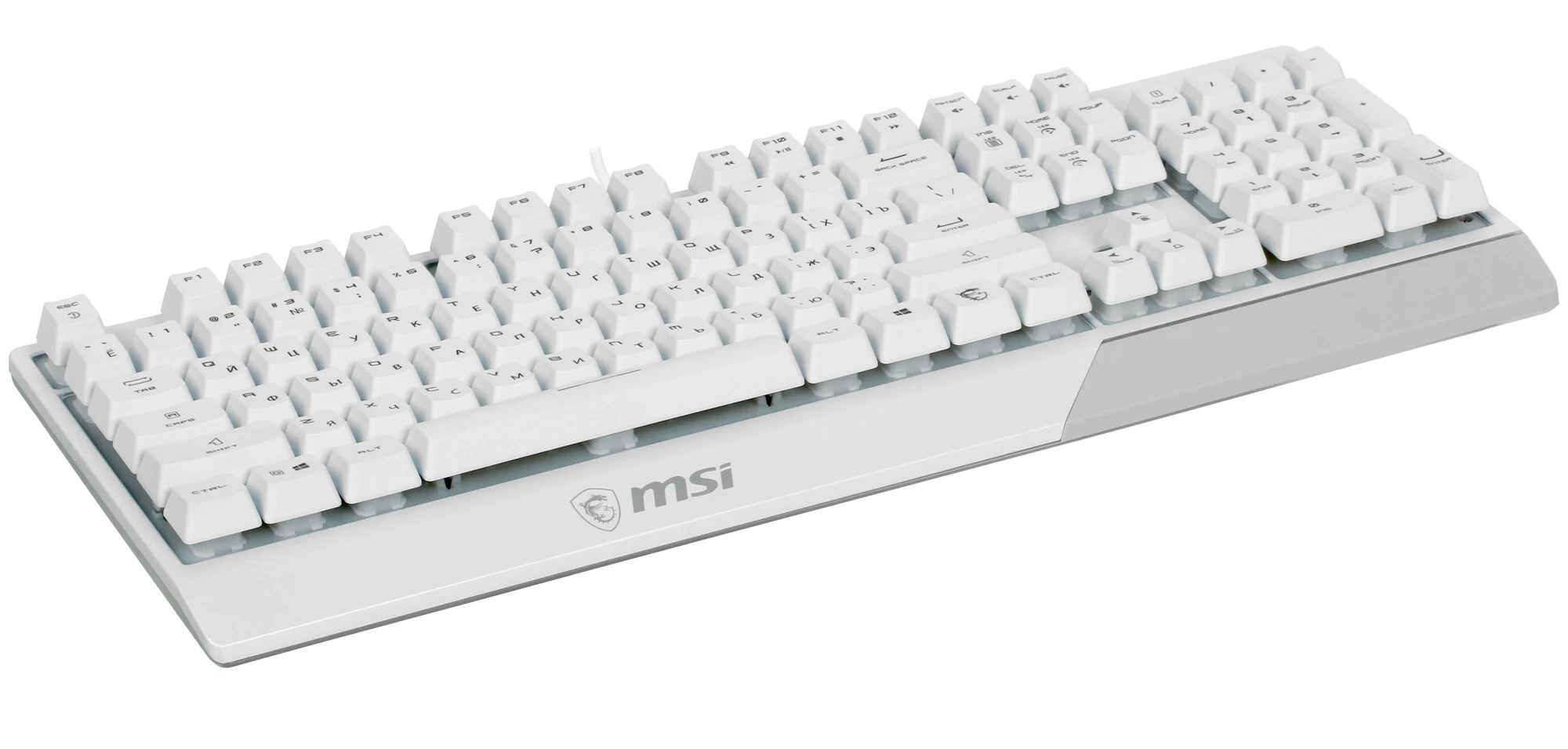 Игровая клавиатура MSI Vigor GK30 плунжерная проводная (белый) — фото 1