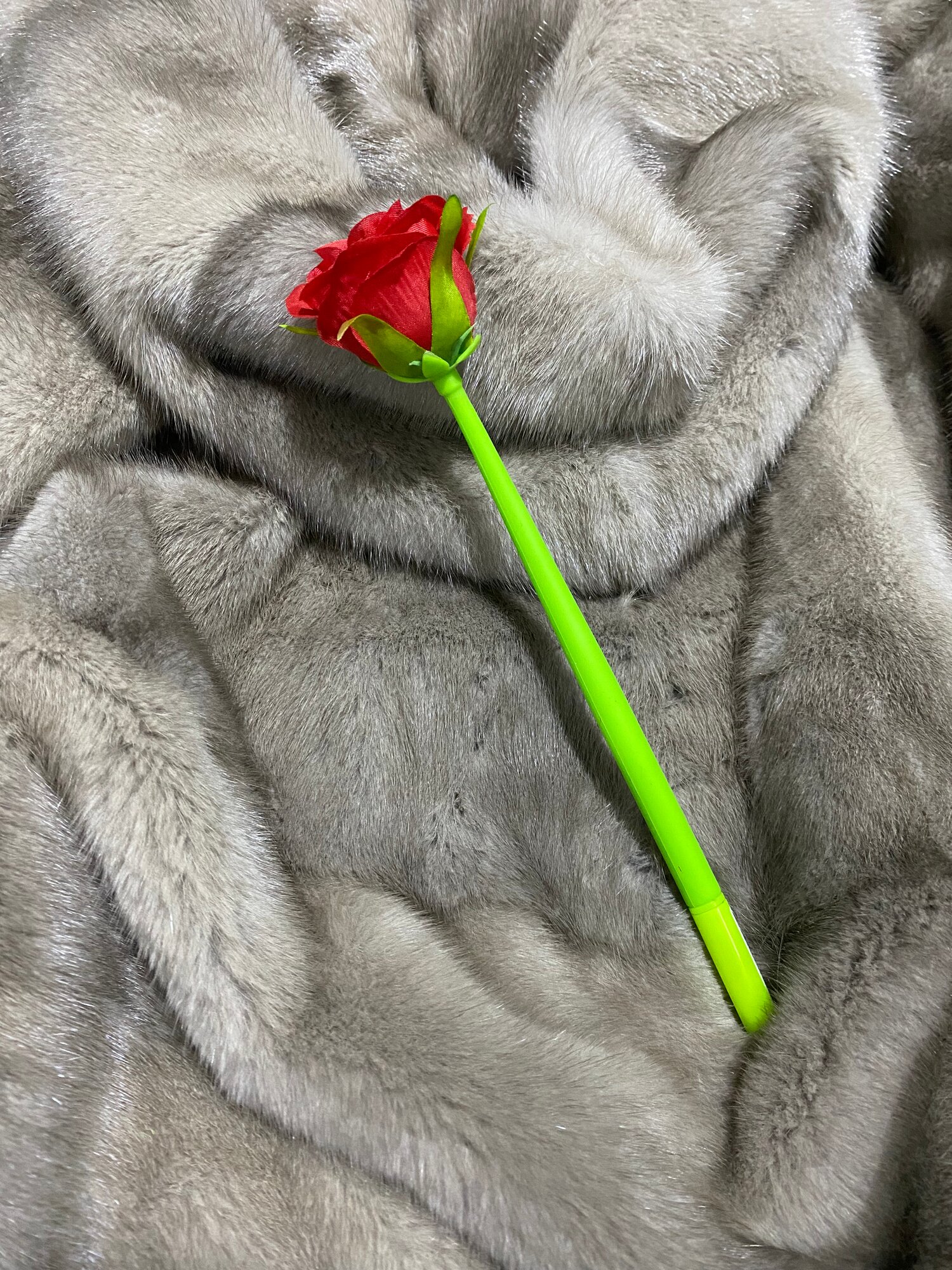 Ручка в форме цветка, синяя, для подарка. Гибкая, селеконовая