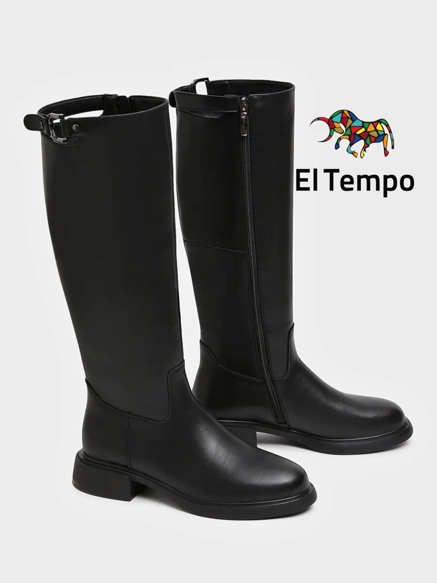 Сапоги El Tempo, полнота 6 (RU)/ на среднюю стопу, размер 38, черный