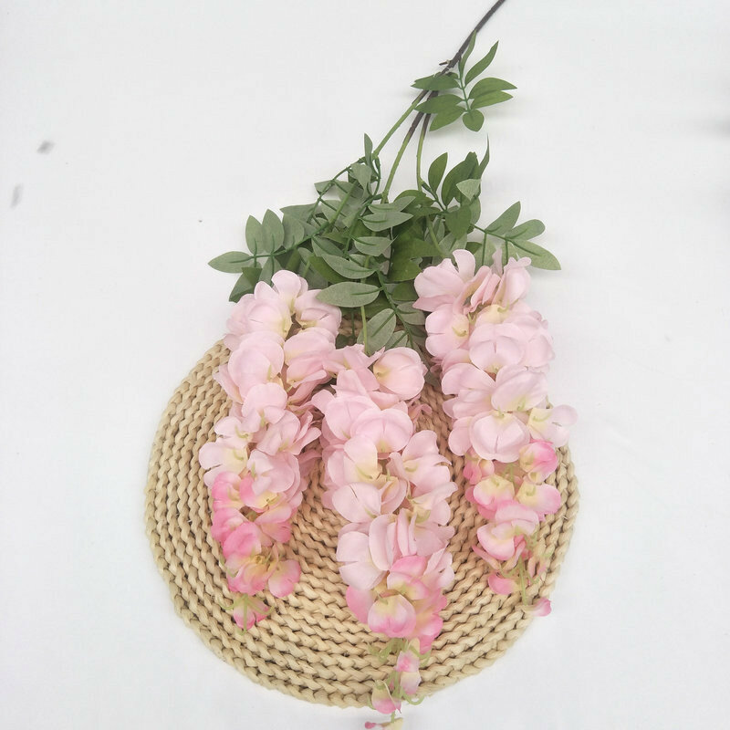 Faux flowers wisteria multicolor for celebration decor and ceiling accents