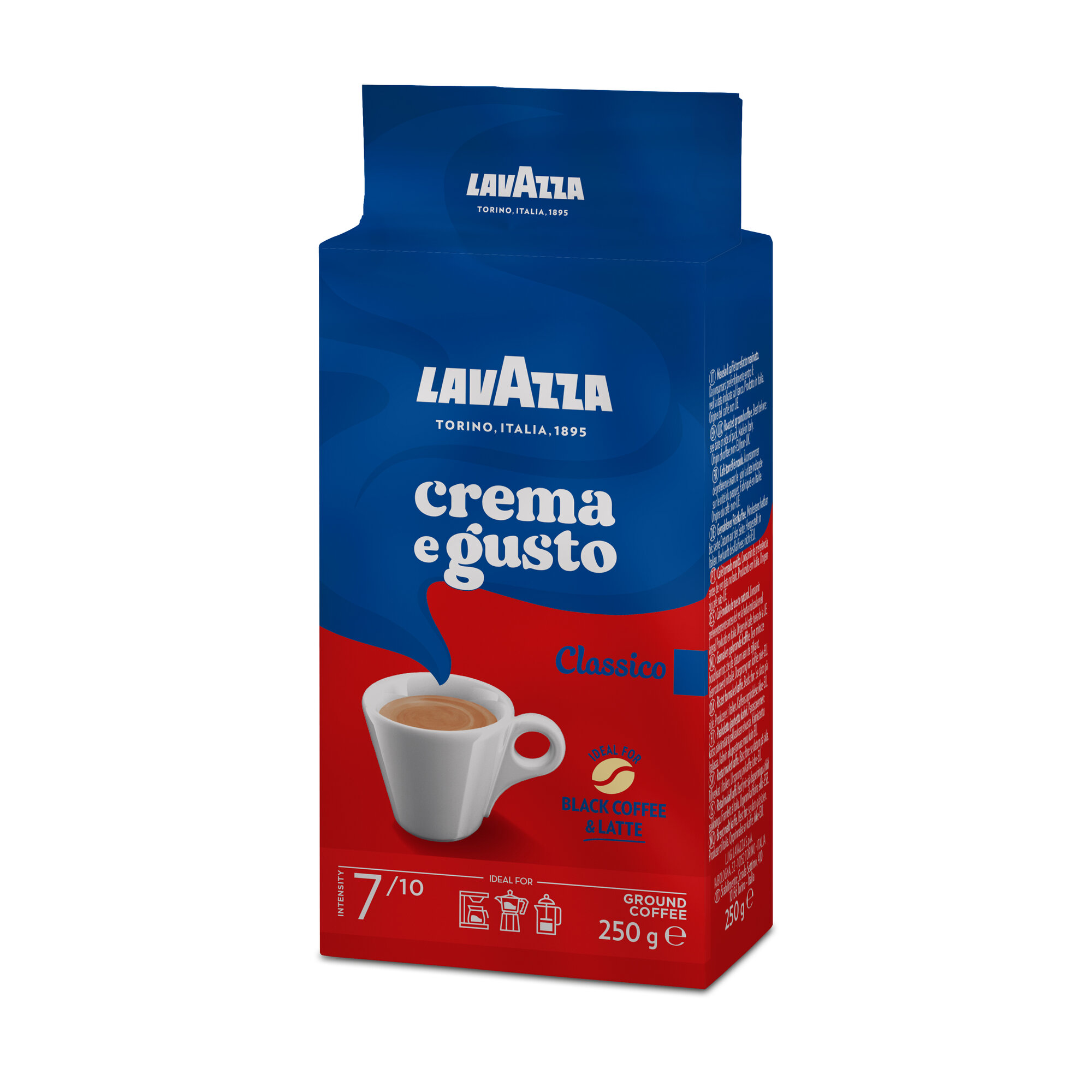 Кофе молотый Lavazza "Crema e Gusto", 250 гр, арабика и робуста — фото 1