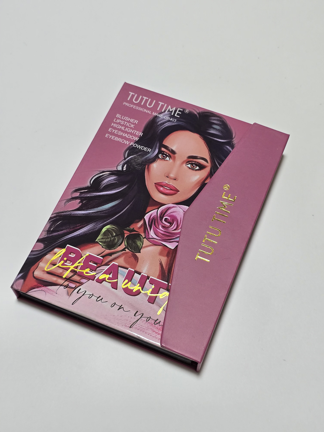Палитра теней для век TUTU TIME, матовый и мерцающий оттенок, 28 цвета, 1 кисточка