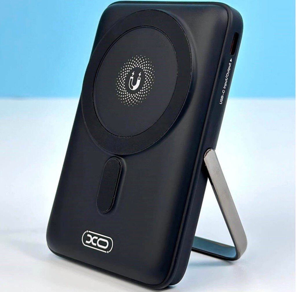 Внешний аккумулятор XO Magnetic PR233, 10000mAh, беспроводная зарядка, черный