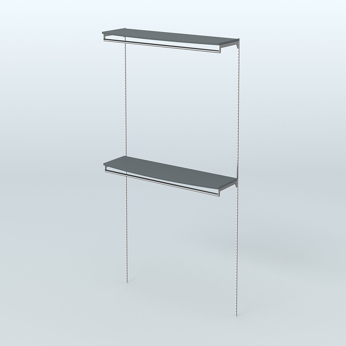 Модульная система Neo Fix №11 со сборными поручнями и закругленными полками ДСП 16 мм (1200 мм) Темно-Серый