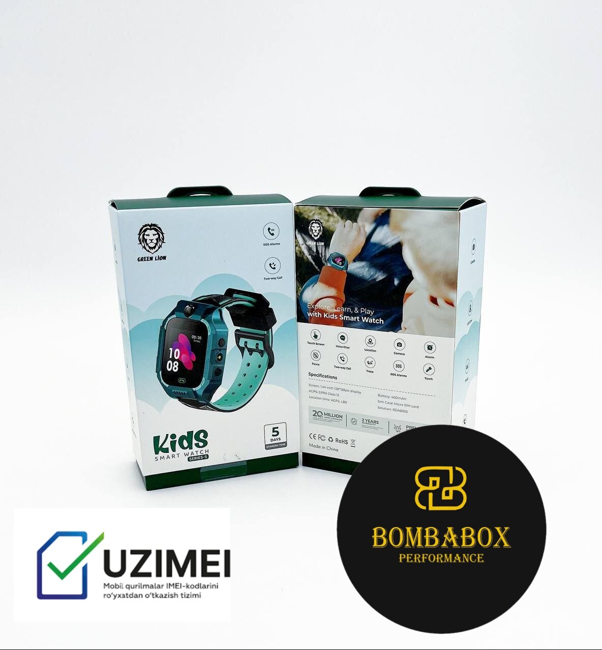 Умные детские часы Green Lion Series-5 | GPS, Камера, SIM, Водонепроницаемые, Голосовые вызовы, Игры