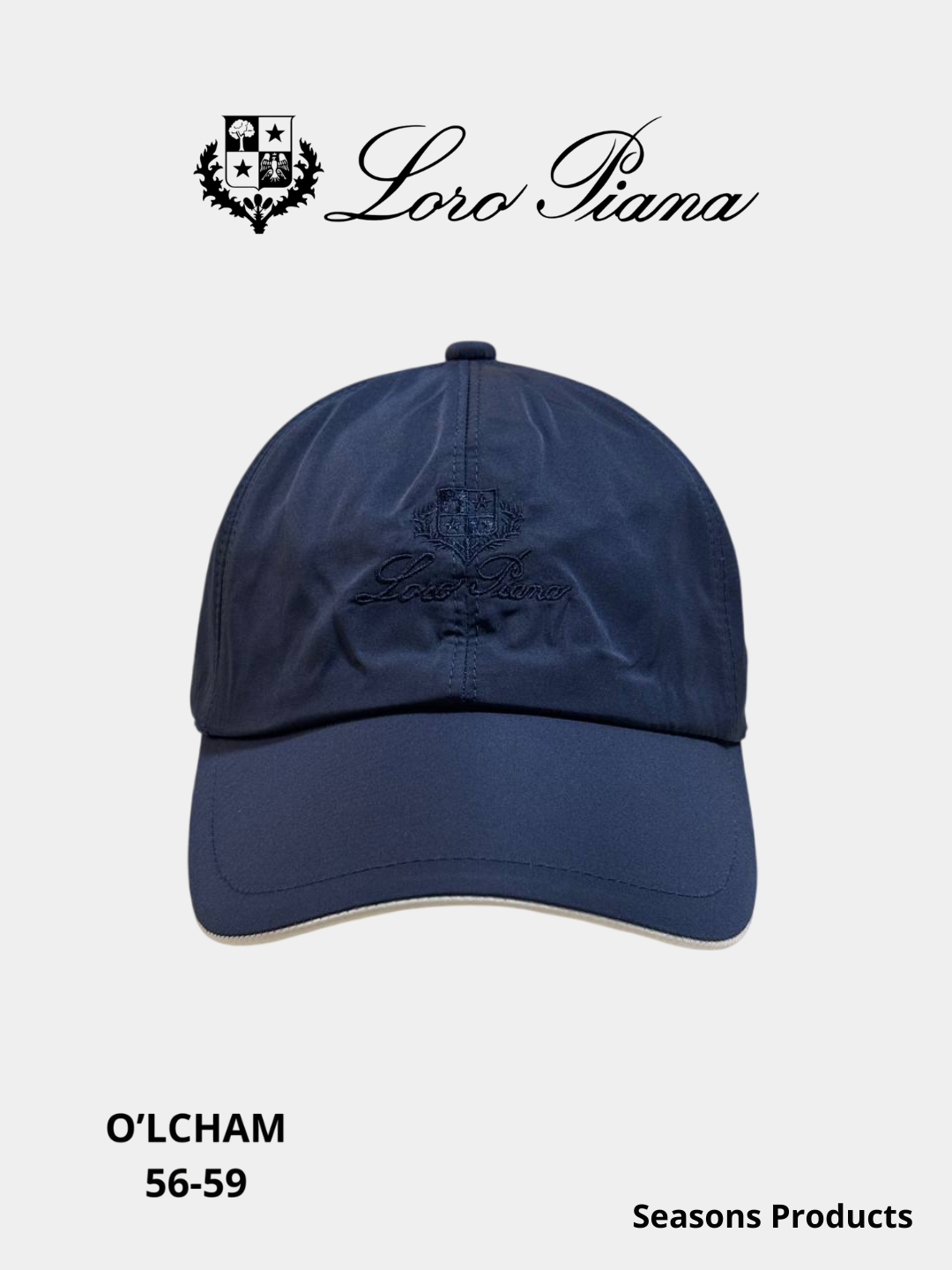 Кепка Loro Piana для мальчиков и мужчин, размер 56-59, 00229 темно-синий