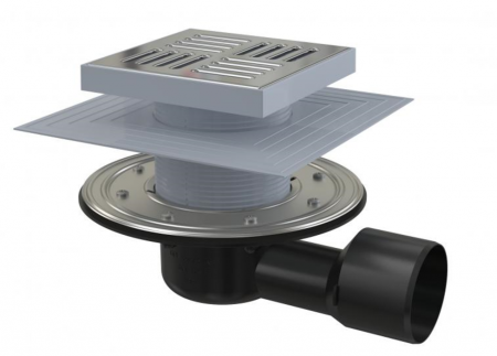 Сливной трап ALCAPLAST 150×150/50/75 мм (APV3444)