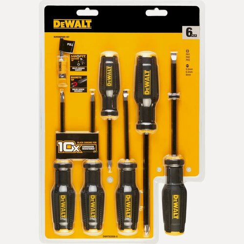 Изображение товара Набор из 6 отверток Dewalt DWHT62056-0, для работы одной рукой, для одной руки