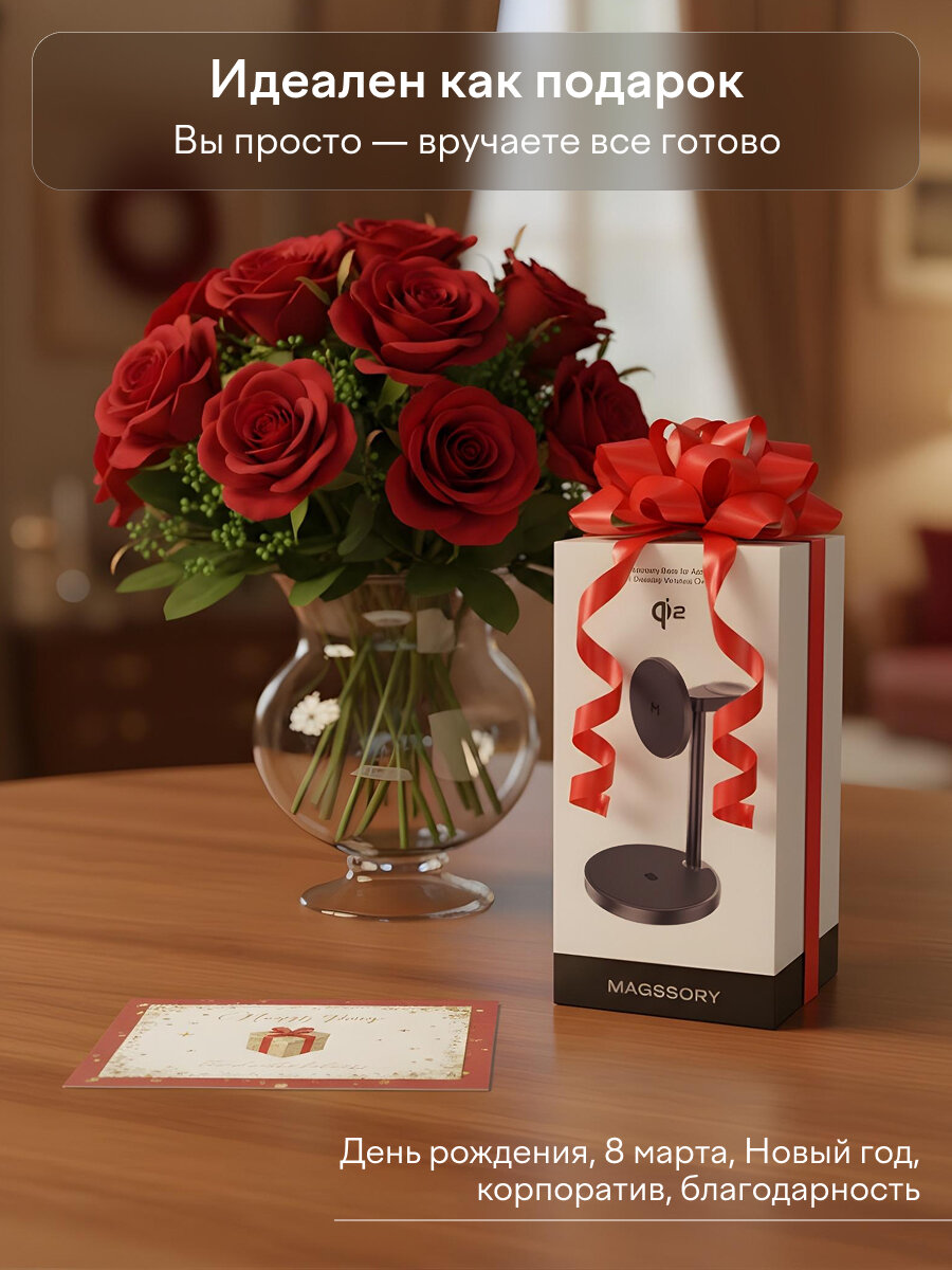 Беспроводное зарядное устройство 3 в 1 Qi2 — фото 1