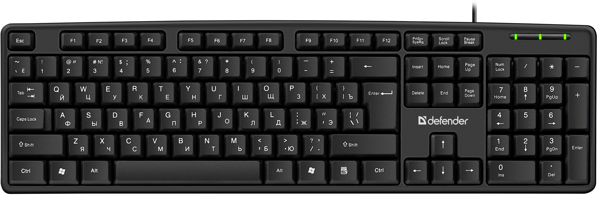 Клавиатура для компьютера (45522) HB-520 USB RU черный