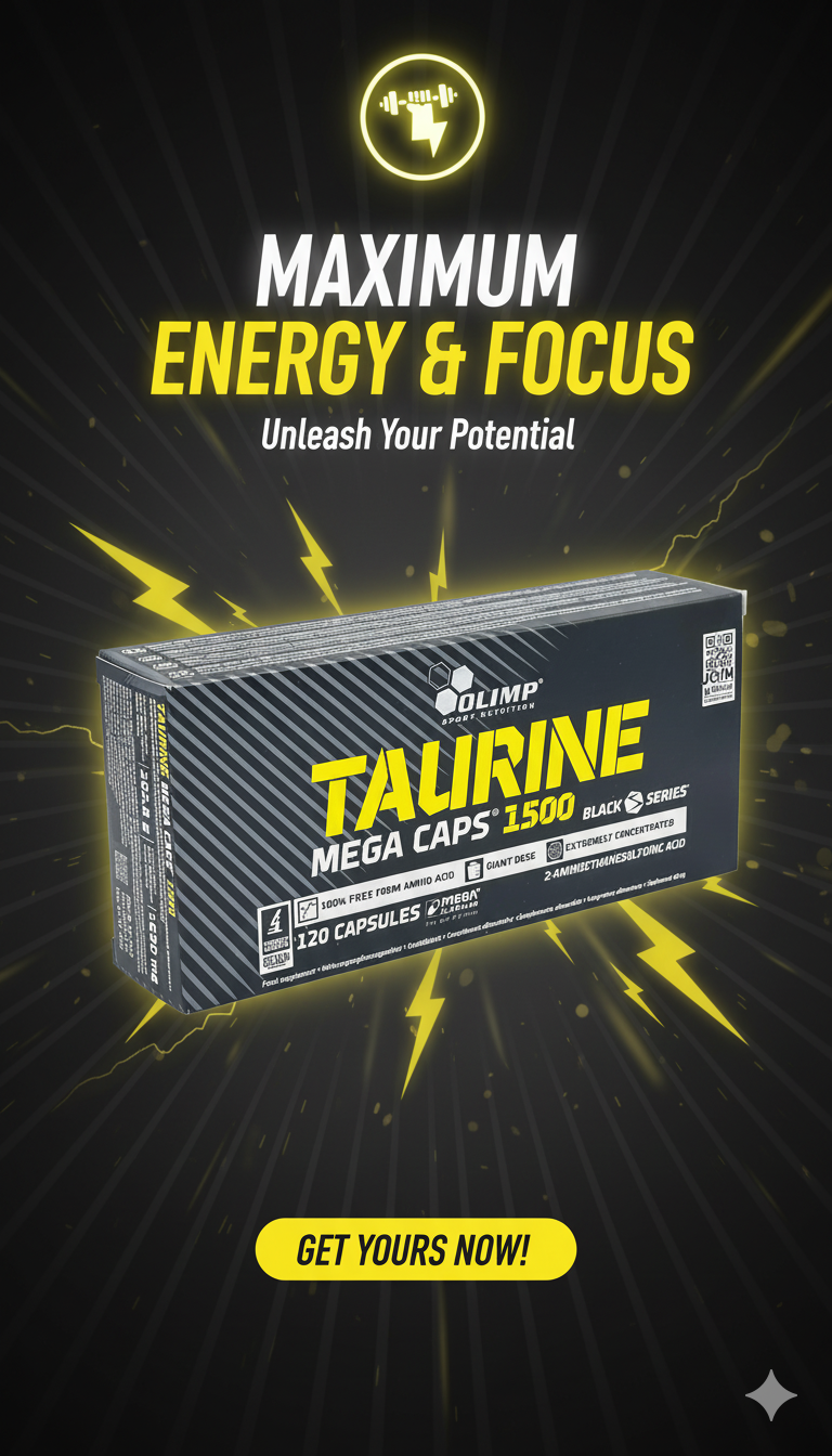 Olimp Taurine 1500 mg 120 caps Таурин для спорта и фокуса в капсулах