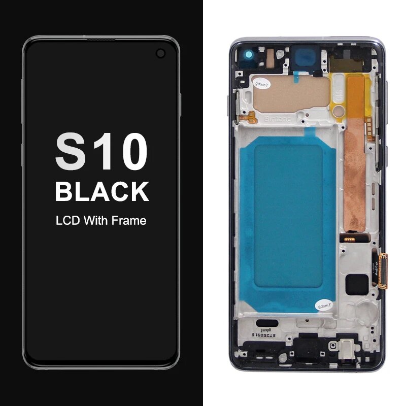 TFT дисплей S10 с рамкой для SAMSUNG S10 ЖК-дисплей G973F G973A G973U Дисплей с дигитайзером сенсорного экрана в сборе