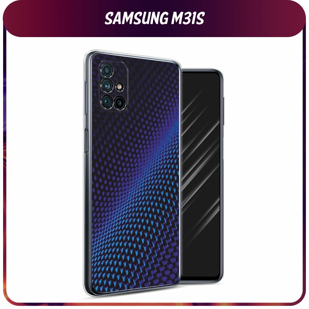 Чехол на Samsung Galaxy M31s / Самсунг Галакси M31s с принтом "Синий карбон"