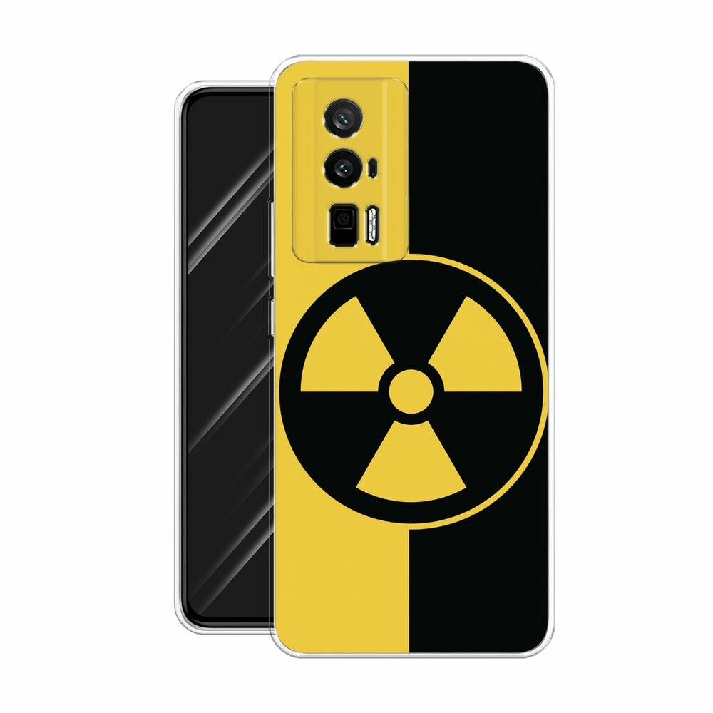 Чехол на Xiaomi Redmi K60/Poco F5 Pro / Редми К60/Поко F5 Pro с принтом "Эмблема черно-желтая" — фото 1