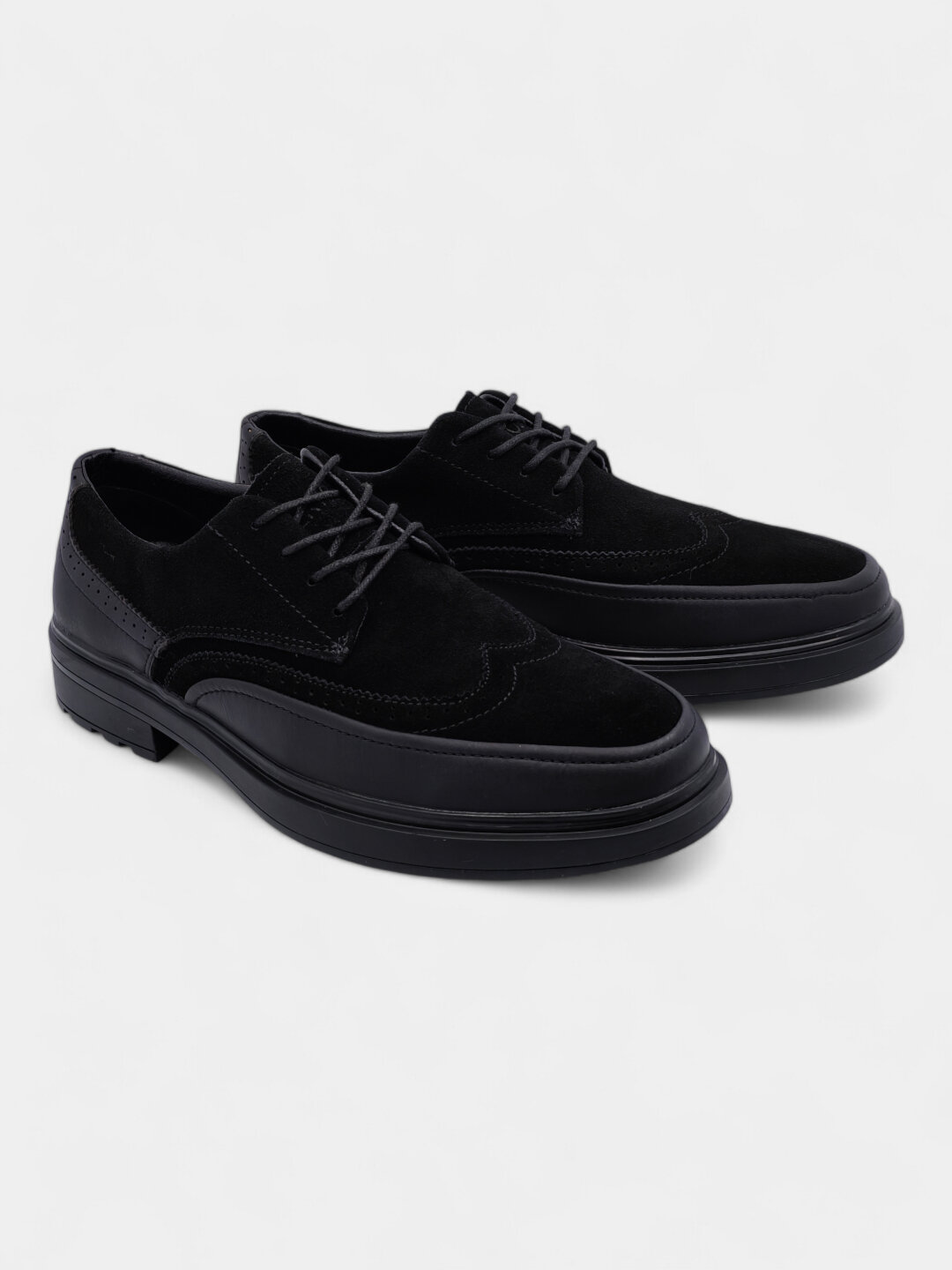 Лоферы  мужские туфли, замшевые туфли, классические туфли, повседневная обувь, мужская обувь, туфли из натуральной замши, туфли без меха, демисезонная обувь, туфли на толстой подошве, комфортные туфли, офисная обувь, стильные туфли, туфли с шнурками, туфли на каблуке, туфли для мужчин, обувь из замши, туфли на каждый день, размер 39 40 41 42 43 44, темно-коричневый — фото 1