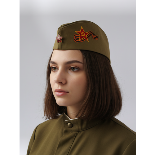фото Пилотка советской армии ссср со звездой и вышивкой. размер 58. felante