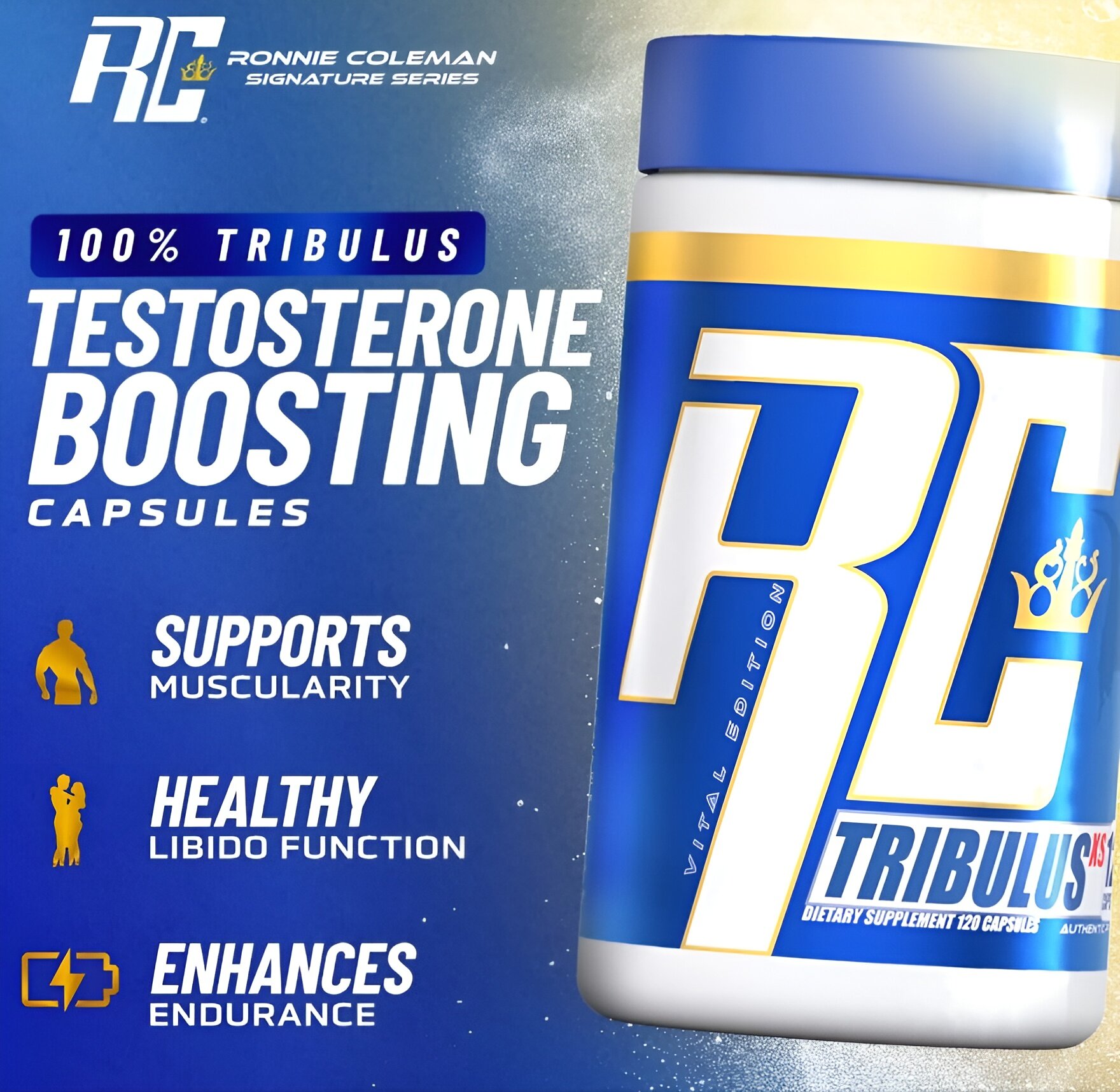 Ronnie Coleman, Vital Edition, Tribulus XS ™, 500 мг, 120 капсул