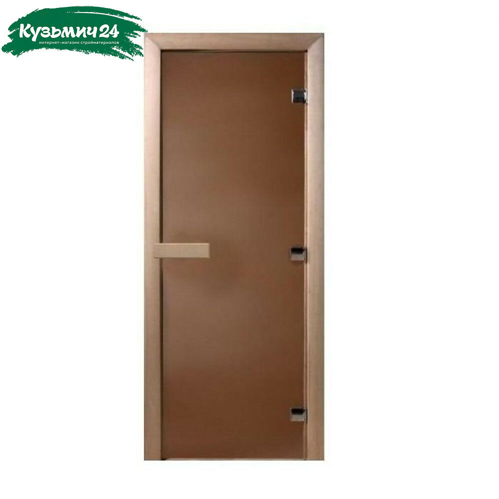 Дверь Doorwood Теплая Ночь Бронза матовая 1900х700 мм стекло 8 мм  3 петли лиственная