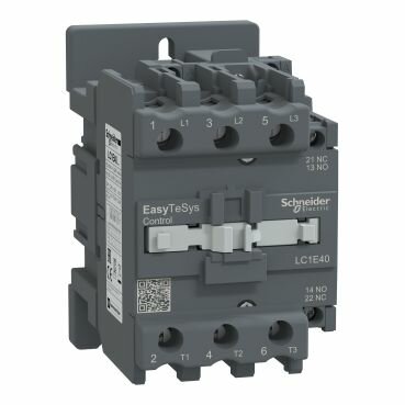 Контактор E 40А катушка управления 220В АС3 50Гц LC1E40M5 Schneider Electric