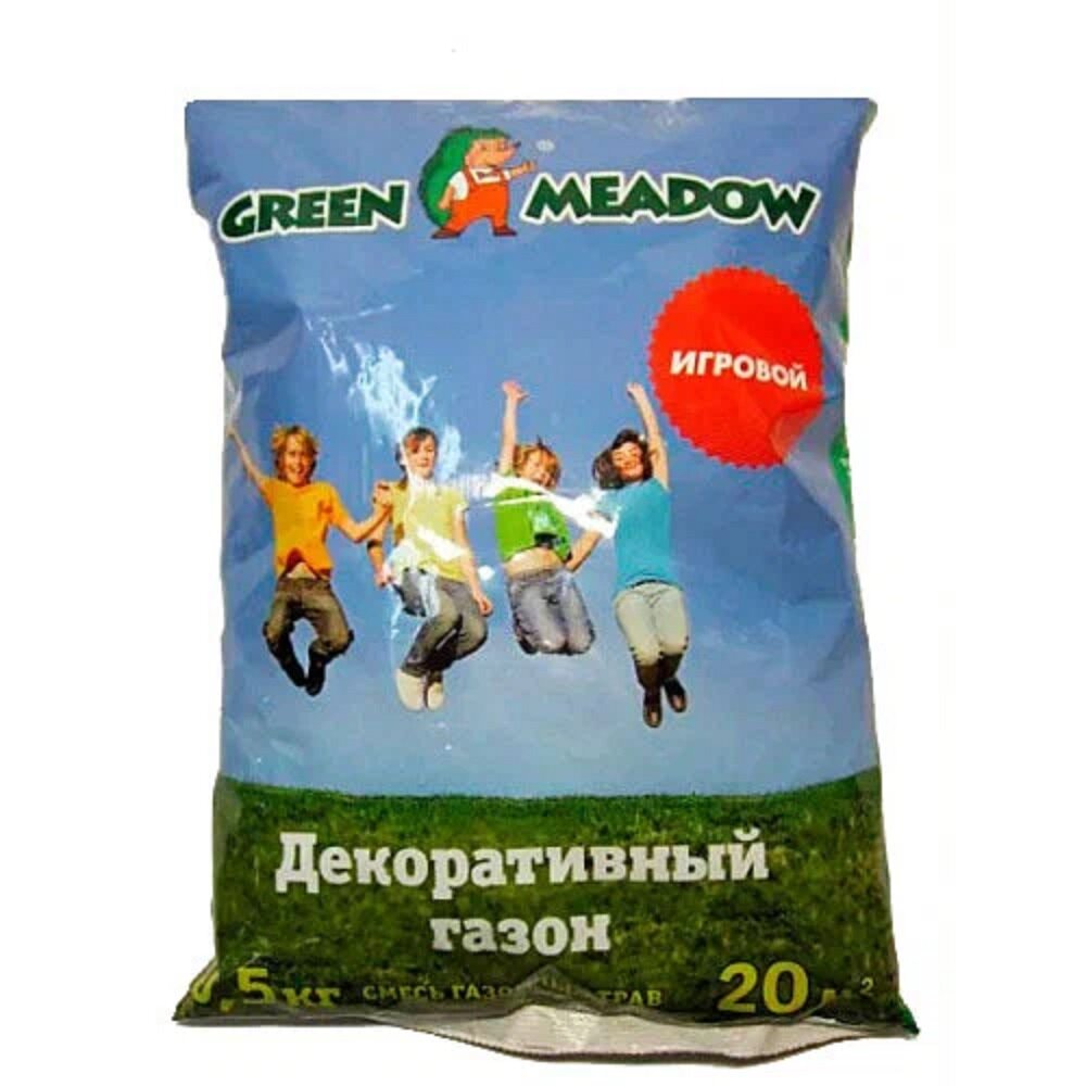 Семена газонной травы GREEN MEADOW Игровой  износоустойчивые  быстрорастущие  0 5кг