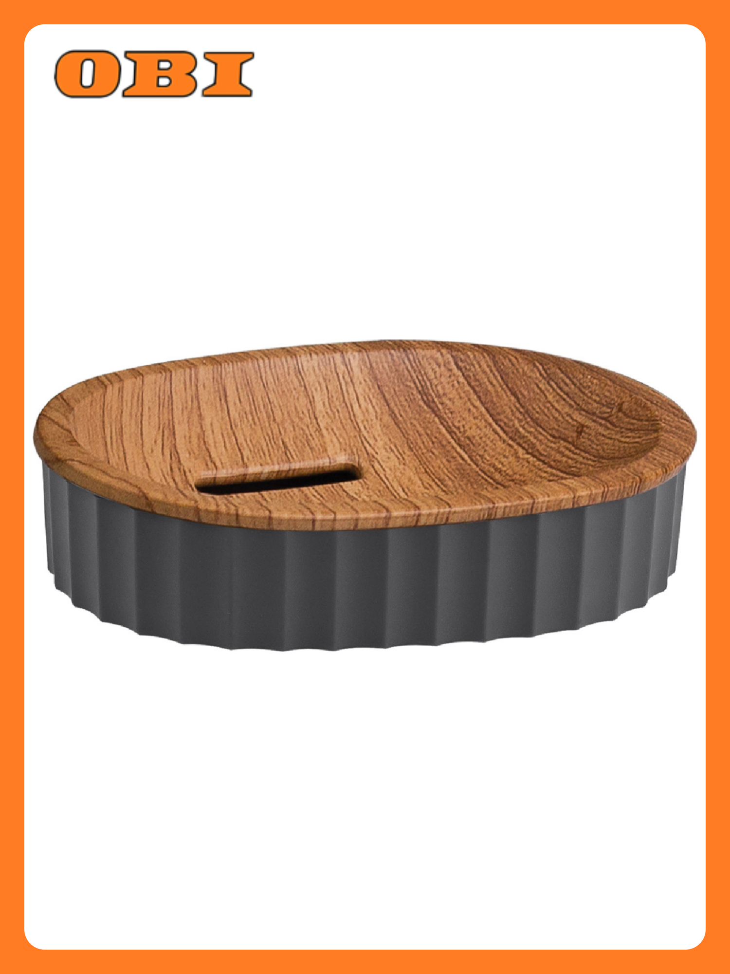 Мыльница Land Gray пластик серая