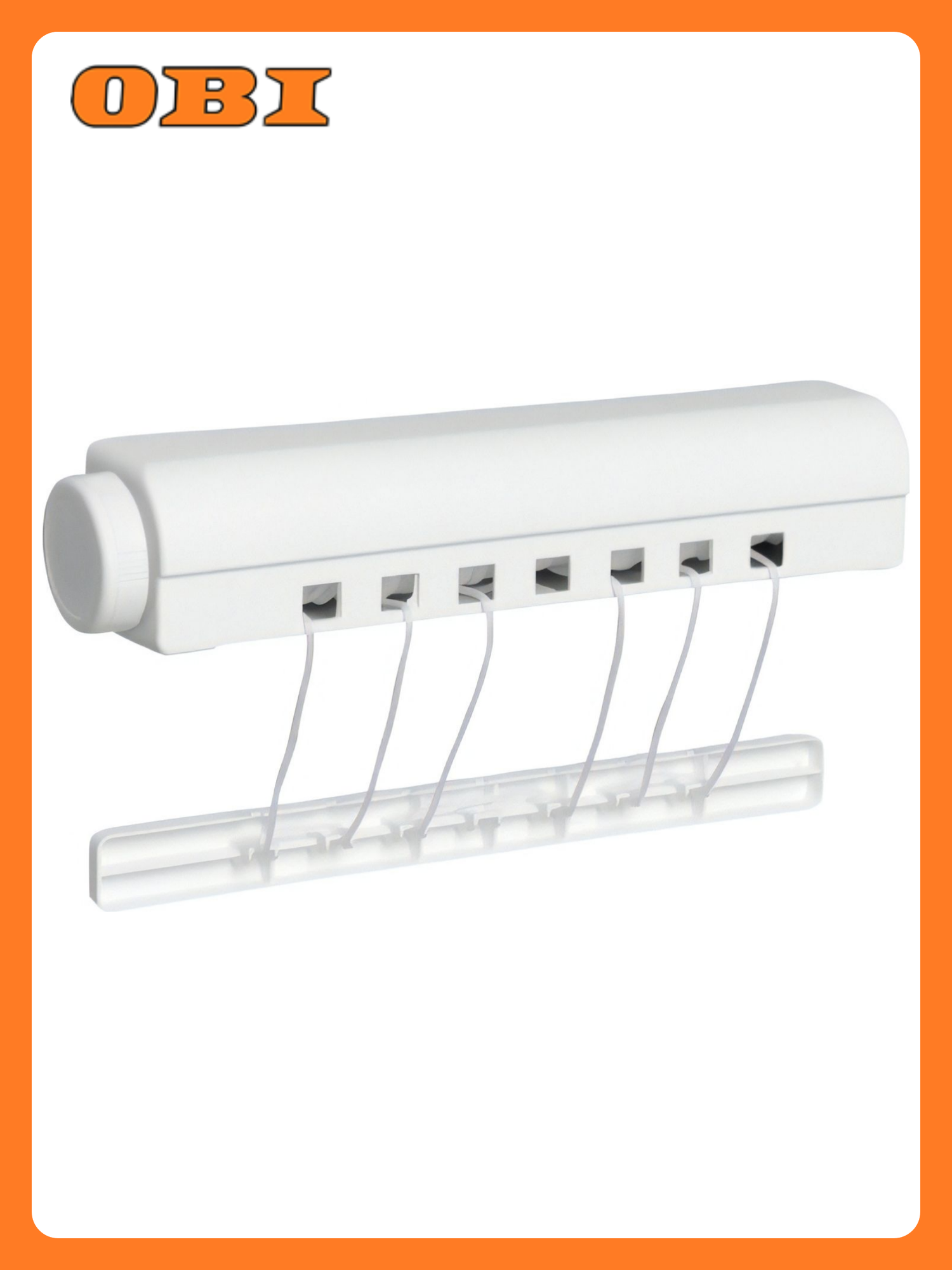 Сушилка для белья пластиковая JOY Home 21м 28х5 см белый