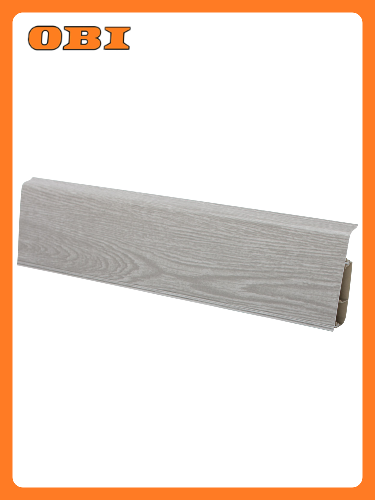 Плинтус напольный ПВХ SALAG LIMA 72 мм Серый Гластоун