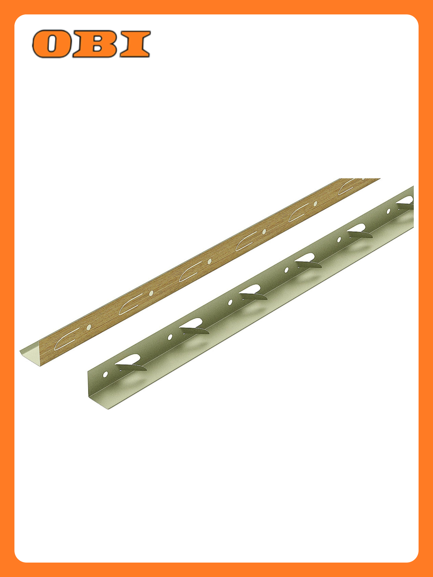 Потолочный профиль Cesal L-образный алюминий дуб селект 3000x25x25 мм