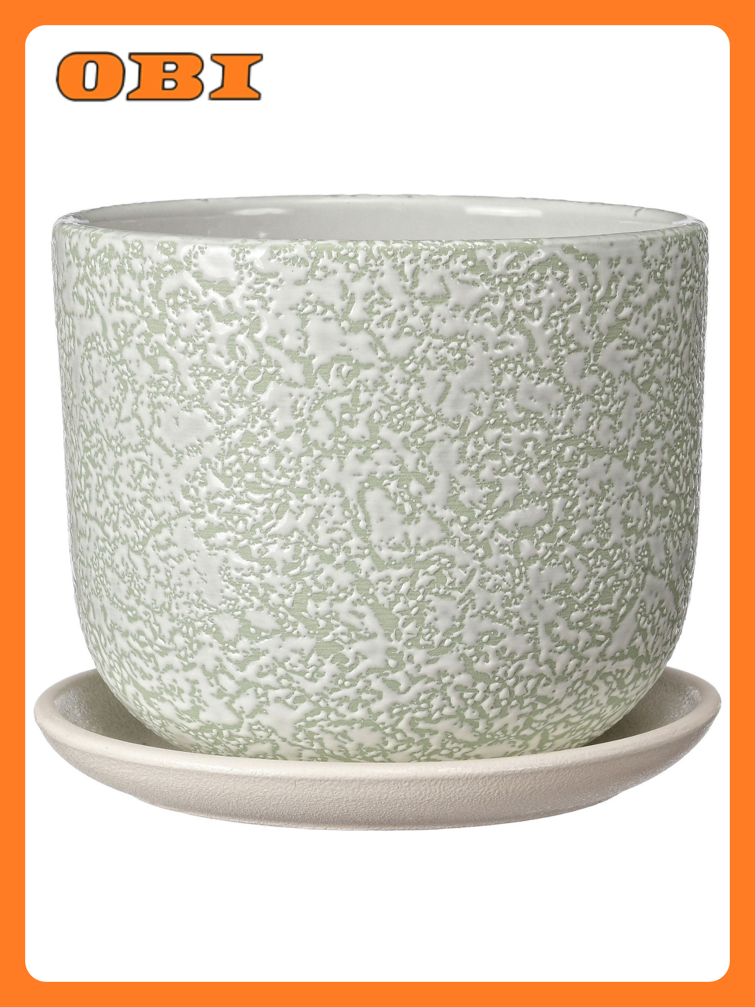 Горшок Маджента d-12 см керамический белый с поддоном