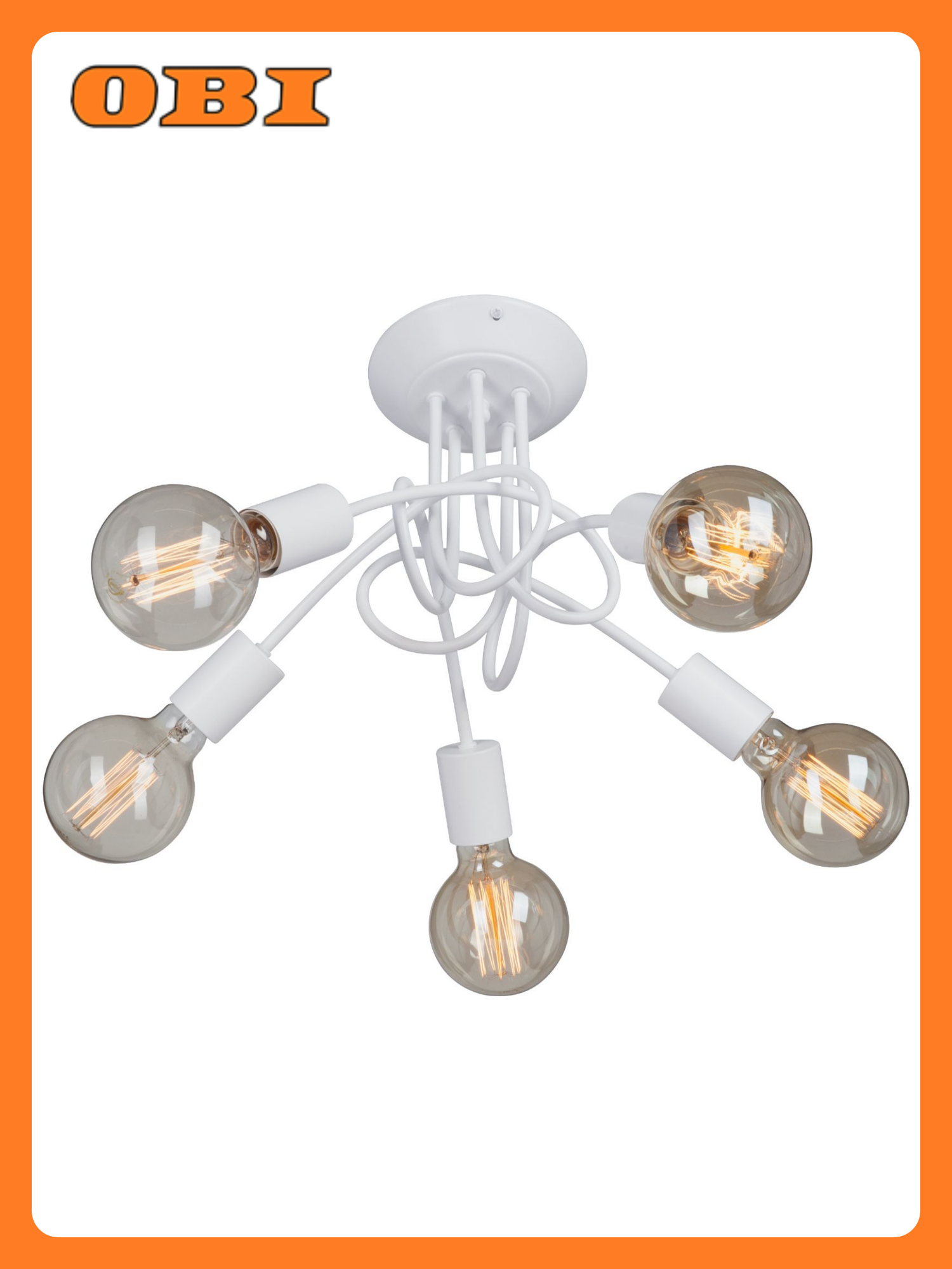 Потолочная люстра Vitaluce V3727-0/5PL белая 5Х27Х40Вт