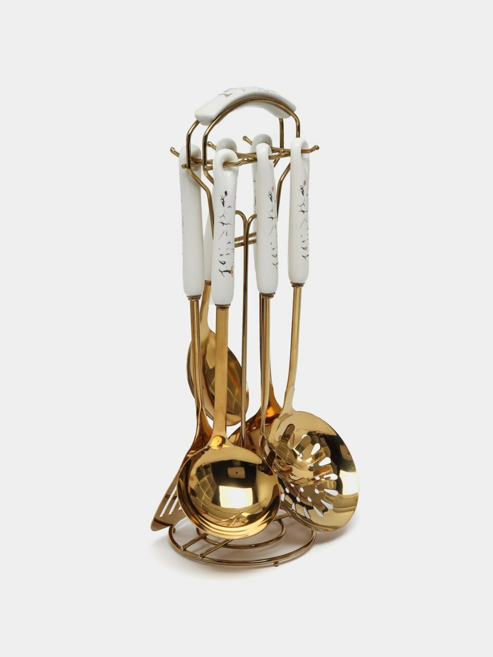 Распродажа оргинал Набор кухонных лапаток Haus Roland "Лапатка", нержавейка, золотой цвет, 7 шт