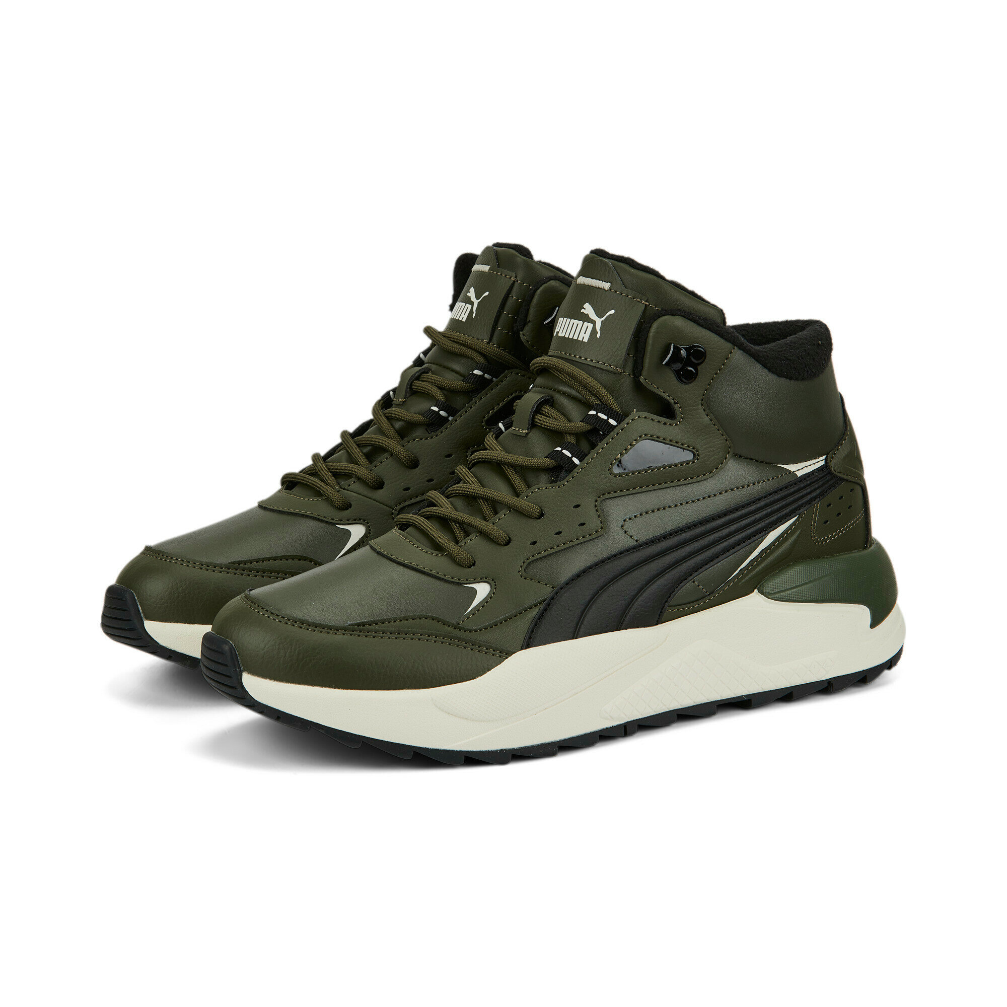 Полуботинки PUMA X-Ray Speed Mid, размер 8.5 UK, хаки — фото 1