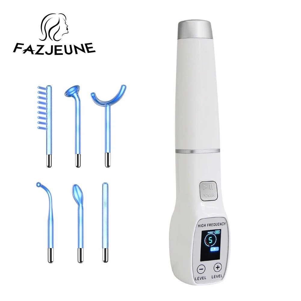 FAZJEUNE Дарсонваль высокочастотный аппарат для лица 6 в 1 UK Plug