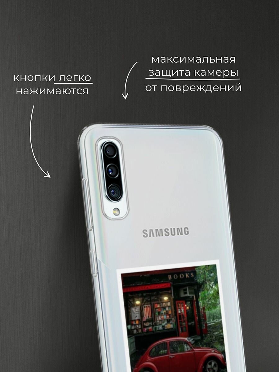 Чехол на Samsung Galaxy A50/A30s / Самсунг Галакси A50/A30s с принтом Осенний палароид красный — фото 1