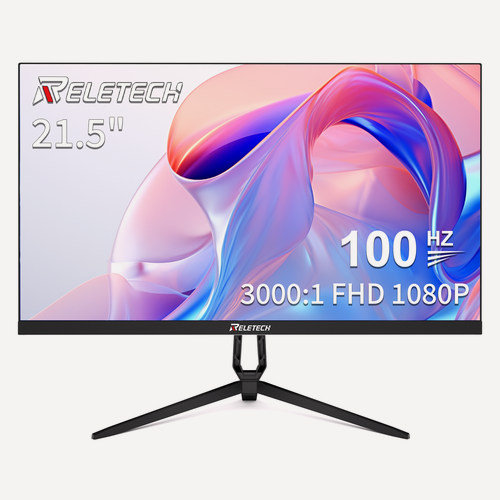 Изображение товара Монитор игровой Reletech 21.5 " 100 Гц , 1920x1080, HDMI+VGA, 3000:1, плоский, защита глаз, для компьютера, R21 Luma