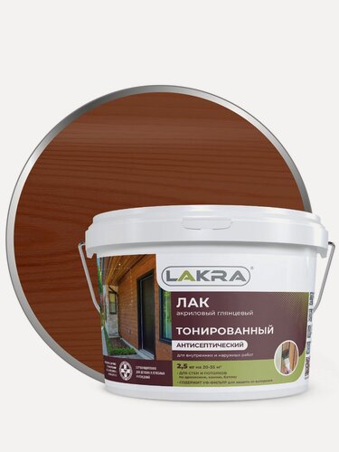 Изображение товара Лакра лак ВД тонированный, Махагон, 2,5 кг