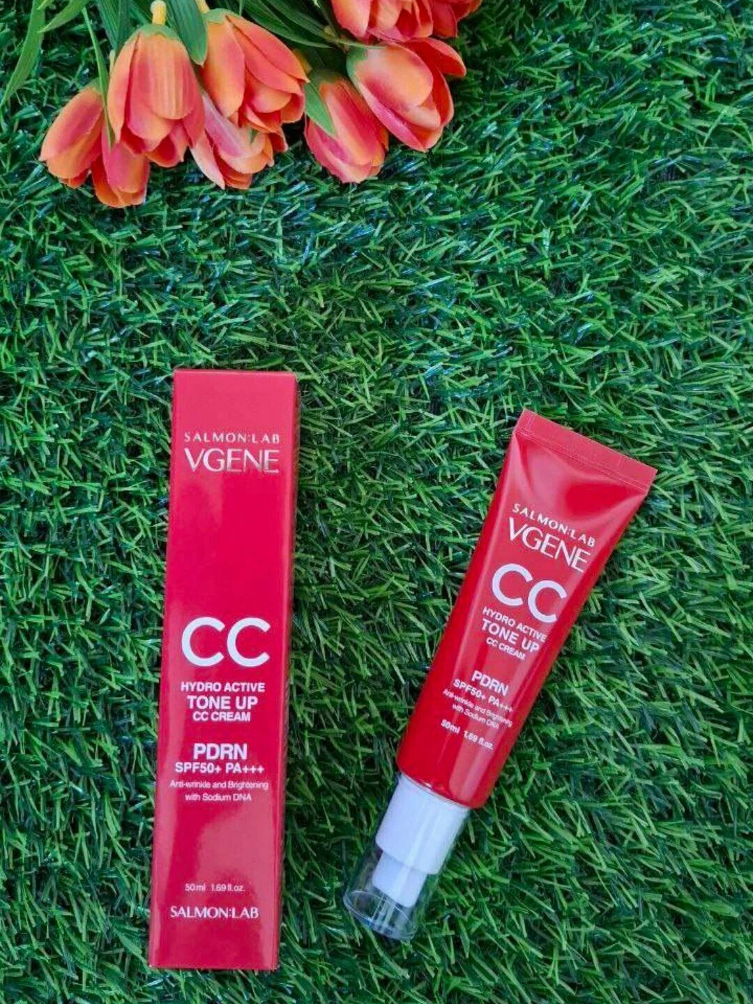 CC-крем "Vgene" Salmon Lab, подстраивается под цвет кожи, увлажняющий, с SPF