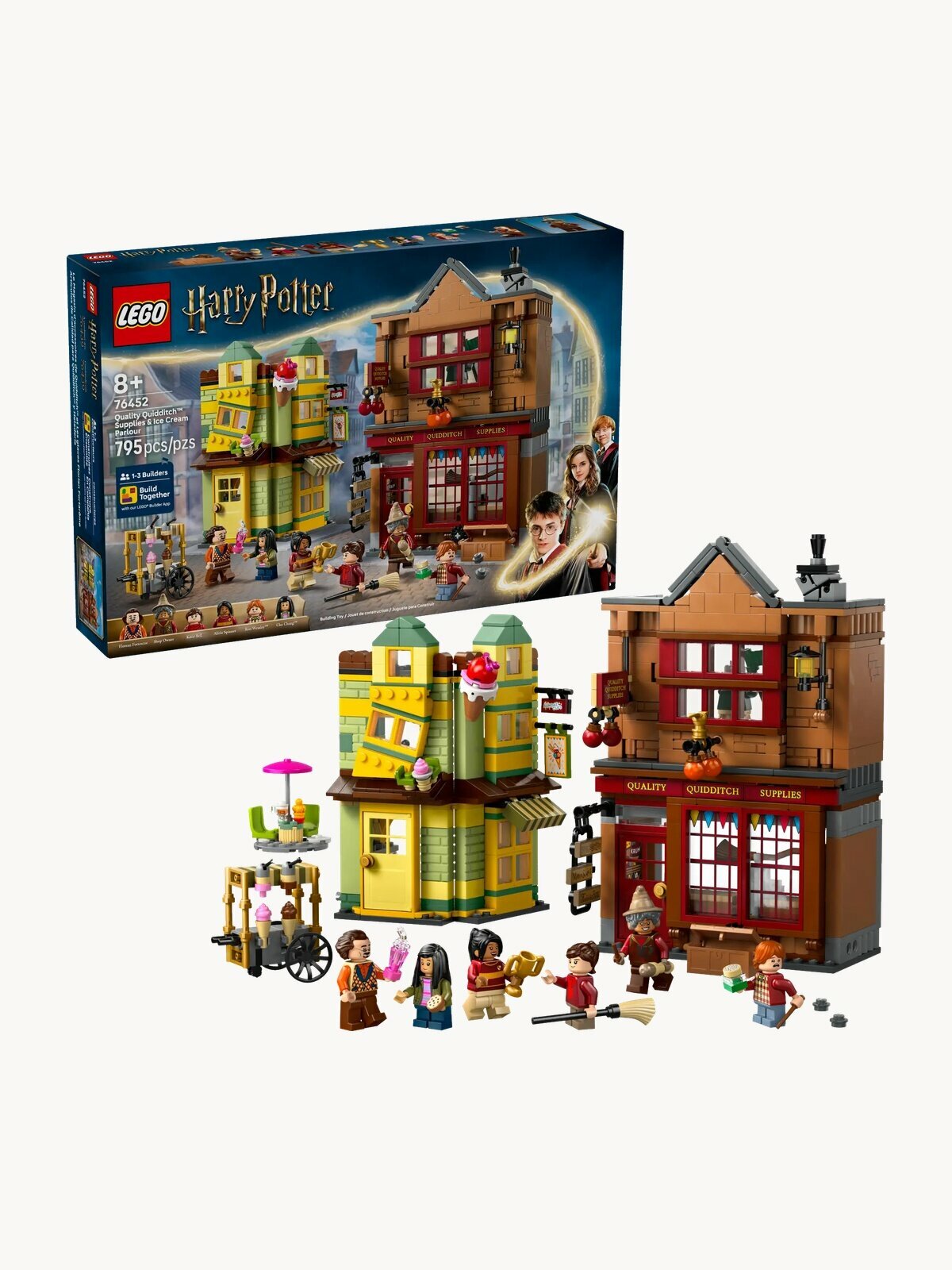 Конструктор LEGO HARRY POTTER 76452 Магазин «Всё для квиддича» и Кафе-мороженое, 795 деталей