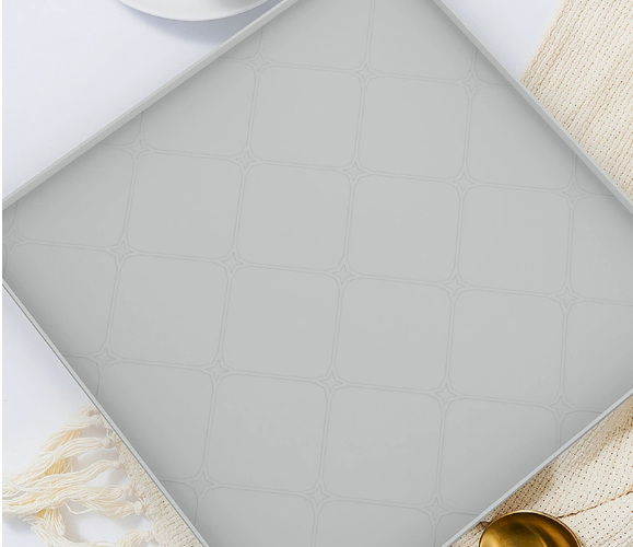 Поддон гигиенический под мойку силиконовый, 48.25 см х 48.25см，светло-серый