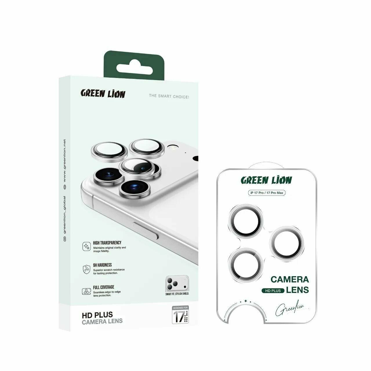 Стекло защитное GREEN LION "Hd Plus Camera Lens", для iPhone 17 Pro
