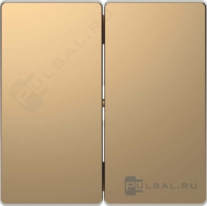 Клавиши Merten двухклавишный встроенный монтаж металл шампань MTN3400-6051