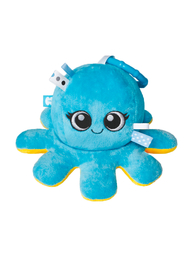 Мякиши Игрушка-вывернушка подвеска Мякиши Осьминог голубой, желтый