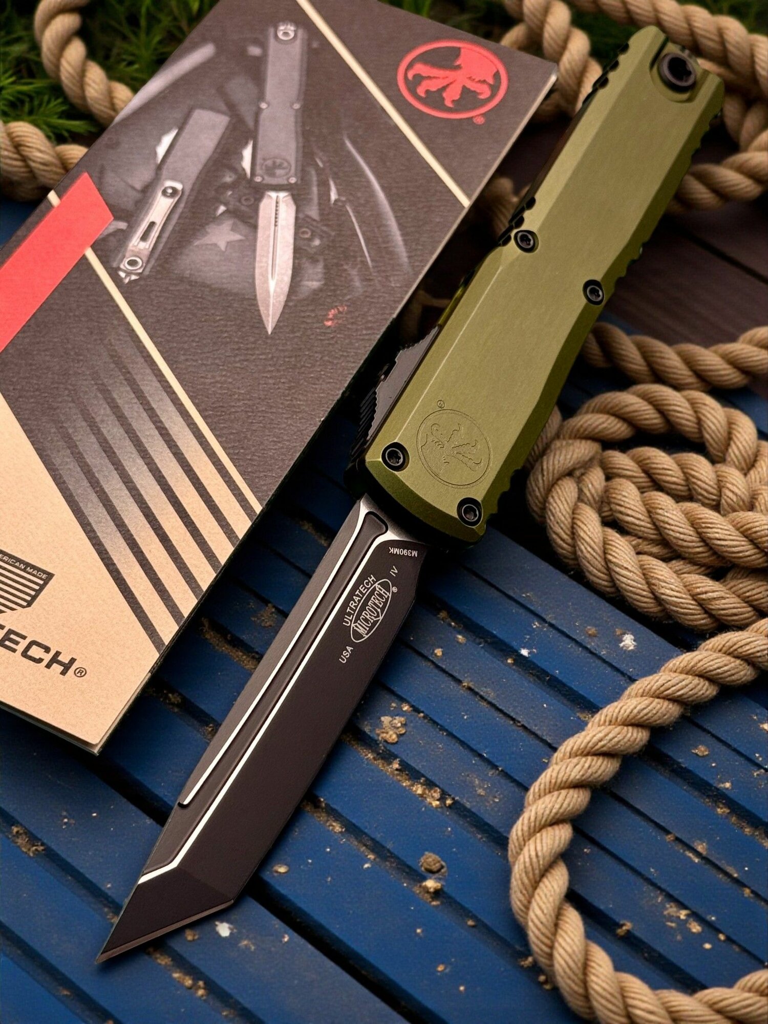 Нож складной MicroTech MCT112341OD Ultratech Gen IV, Black Blade, OD Green Handle