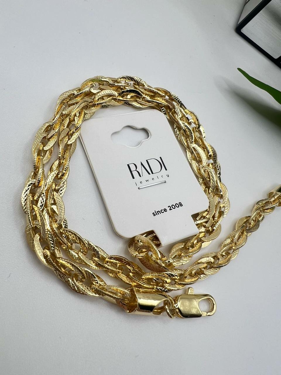 Комплект бижутерии: кольцо, размер кольца 19.25, размер браслета 19 см, размер колье/цепочки 50 см, золотой — фото 1