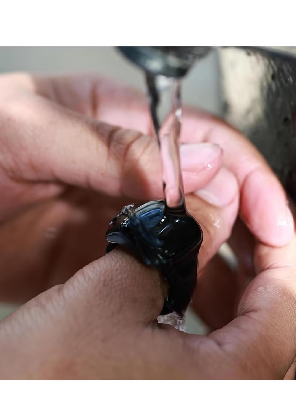 Умное кольцо-счетчик тасбихов iTasbih Salam 20/22 мм, черное, OLED-экран — фото 1